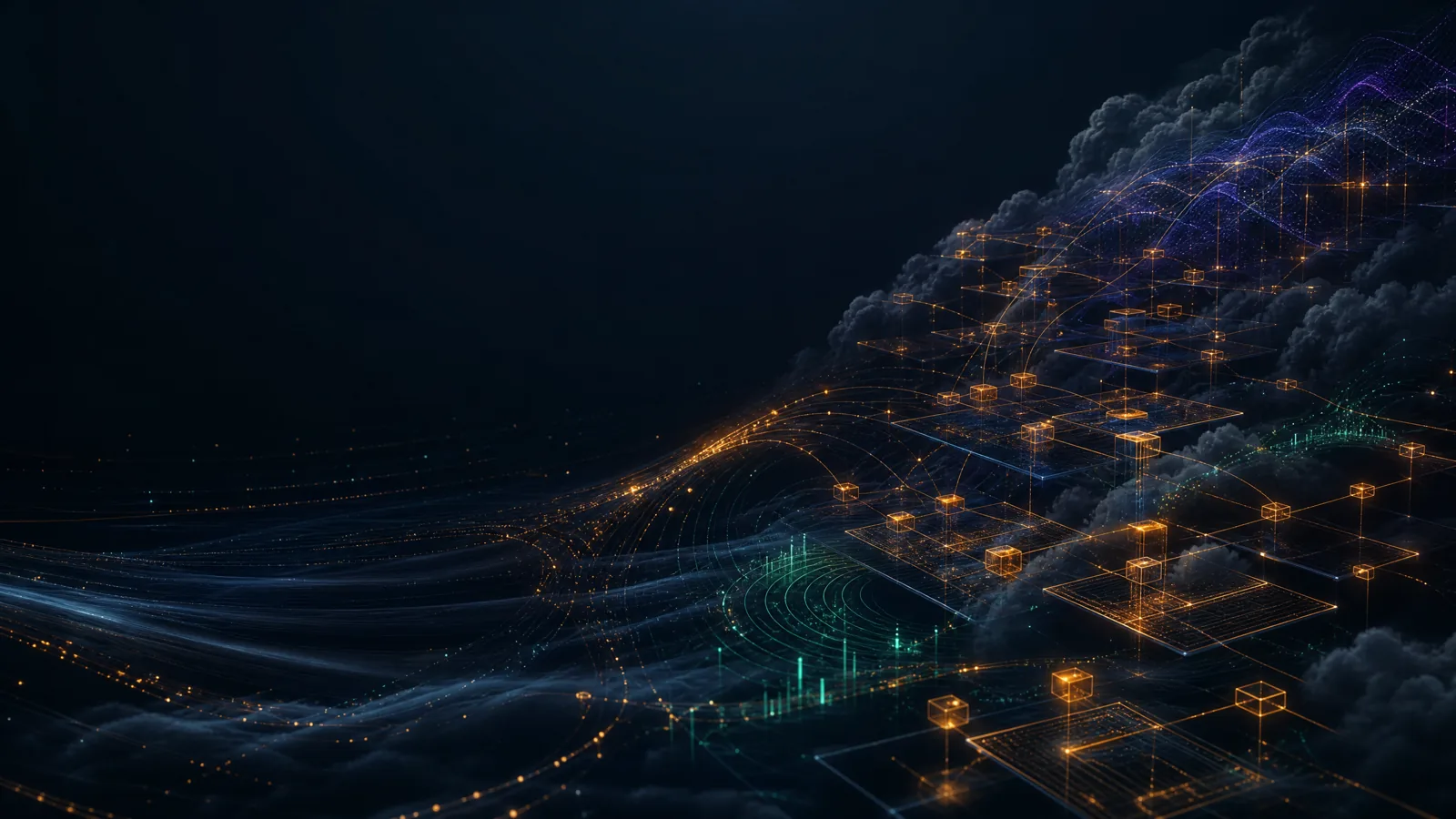 Data center empresarial representando operações de Cloud, DevOps e Kubernetes
